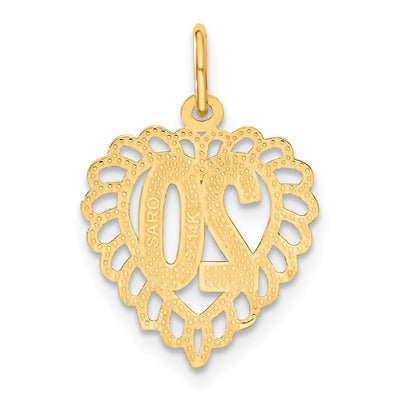 14K 20 in Heart Charm