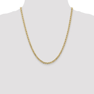 14K Concave Anchor with Lobster Clasp Chain (Style CCA100-22)