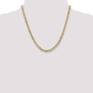 14K Concave Anchor with Lobster Clasp Chain (Style CCA120-20)