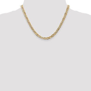 14K Concave Anchor with Lobster Clasp Chain (Style CCA140-18)