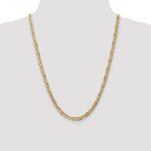 14K Concave Anchor with Lobster Clasp Chain (Style CCA140-24)