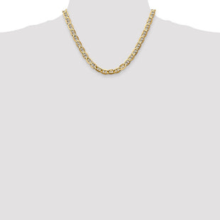 14K Concave Anchor with Lobster Clasp Chain (Style CCA180-18)