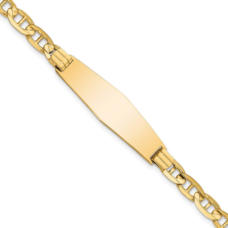 14K gold anchor link anchor ID bracelet