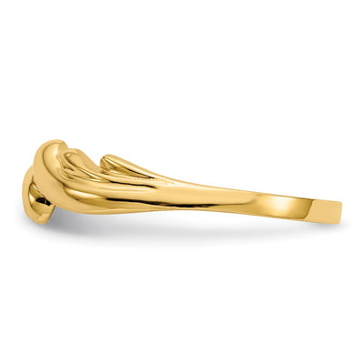 14K Polished Swirl Dome Ring