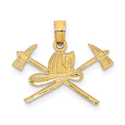 14K Fire Department Insignia Charm