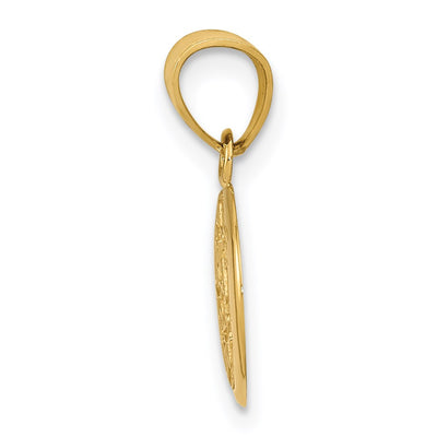 14K Moon and Stars Pendant