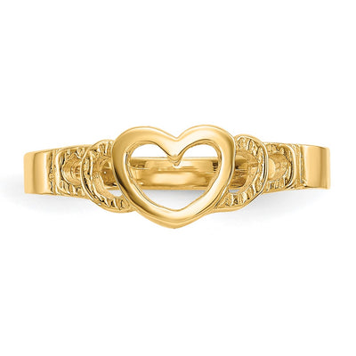 14K Heart Baby Ring