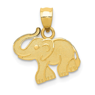 14K Elephant Charm, 16 x 8mm