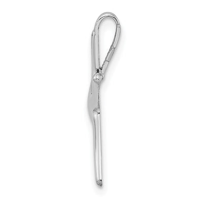 14K White Gold Starfish Chain Slide, 19.3 x 16mm