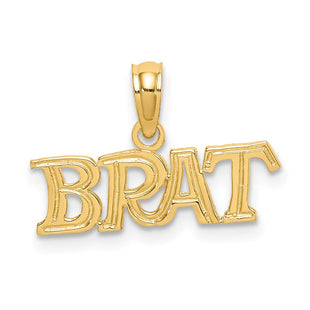 14K Polished BRAT Charm (Style D3904)