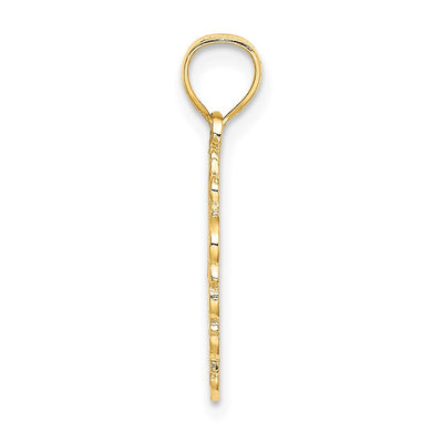14K Mom in Heart Charm, 19.9 x 16.1mm