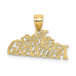14k #1 GRANDPA Charm (Style D3977)