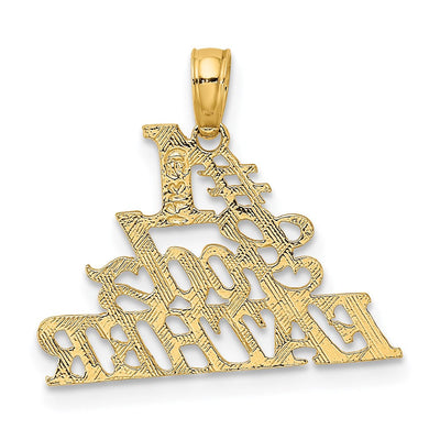 14K #1 Godfather Charm, 18 x 20mm