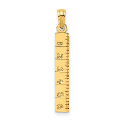 14K Six Inch Ruler Charm