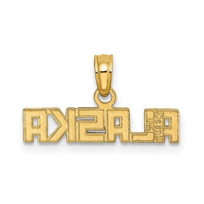 14K Polished ALASKA Charm