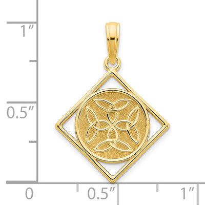 14K Yellow Gold Fancy Celtic Knot Pendant