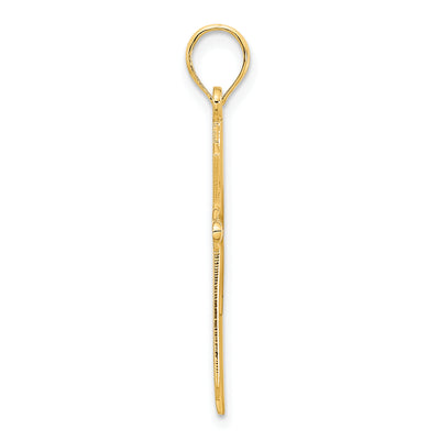 14ky Fancy Cross Pendant, 32 x 17mm