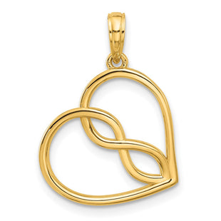 14k Fancy Heart Charm (Style D5444)