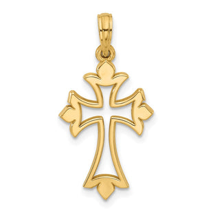 14KY Fancy Cross Charm (Style D5505)