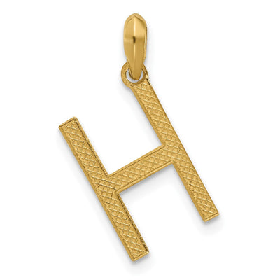 14ky Fancy Letter Initial Pendant Necklace in Elegant Script Design, 16.83mm