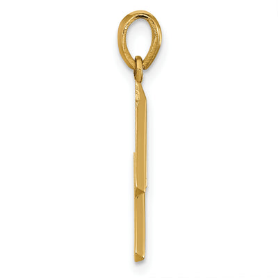 14ky Fancy Letter M, 16.04mm