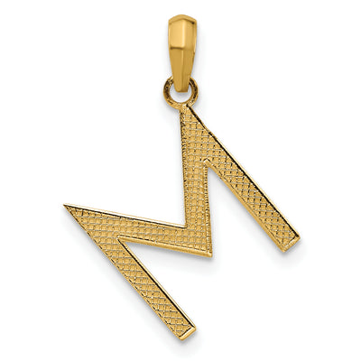 14ky Fancy Letter M, 16.04mm