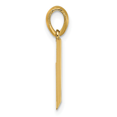 14ky Fancy Letter V, 16.89mm