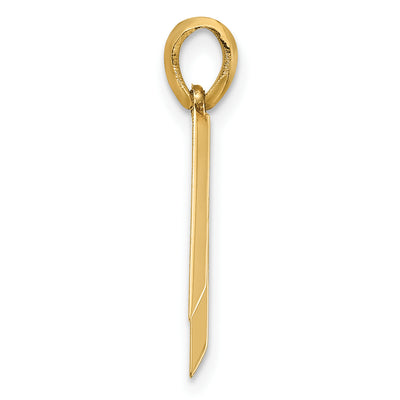 14ky Fancy Letter W, 16.64mm