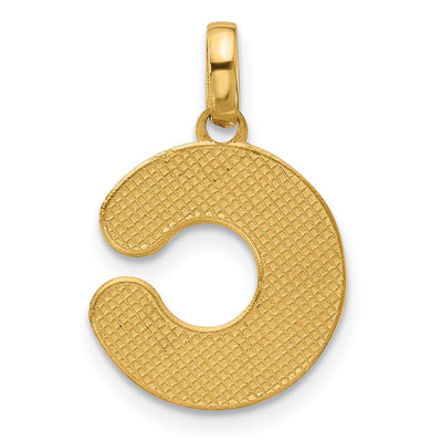 14ky Fancy Letter Initial Pendant Necklace in Elegant Script Design