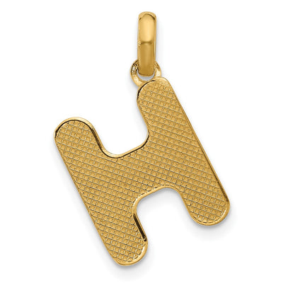 14ky Fancy Letter Initial Pendant Necklace in Elegant Script Design