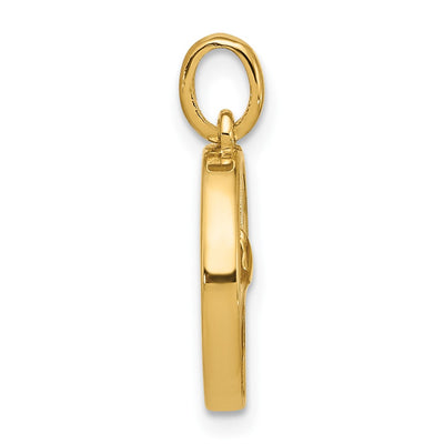 14K Yellow Gold Fancy Epoxy Waffle With Bite