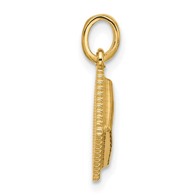14K Yellow Gold Fancy Ravioli