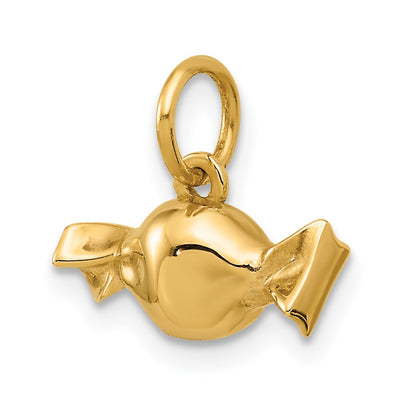 14K Yellow Gold Fancy Taffy Charm