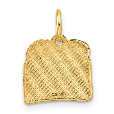 14K Yellow Gold Fancy Toast and Jam Charm