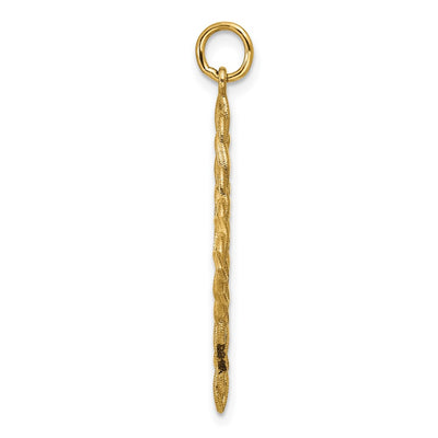 14K Polished Celtic Knot Pendant, 34.86 x 29.47mm