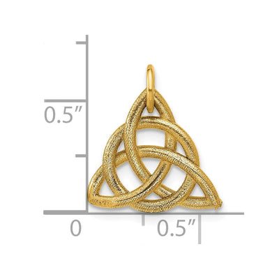 14K Polished Celtic Knot Pendant, 17.11 x 15.51mm