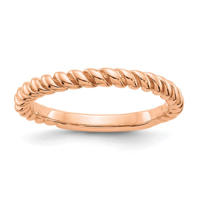 14K Rose Gold Polished Twisted Band