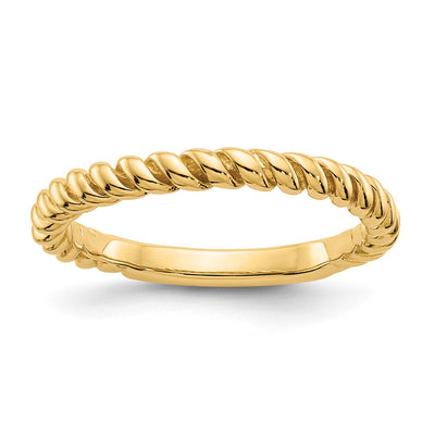 14K Polished Twisted Band