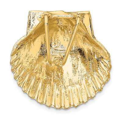 14K Fits Up To and Medium Scallop Shell Slide, 28 x 27mm