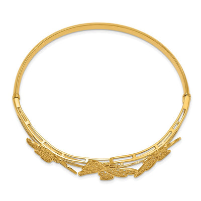 14K Polished Cuff Bangle Bracelet