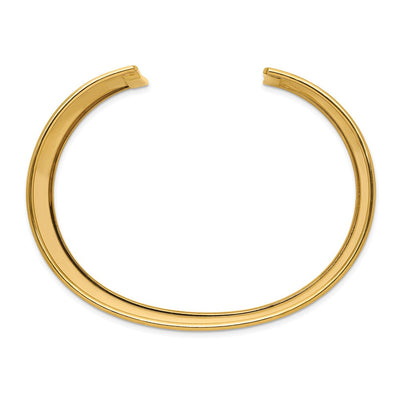 14K Polished Cuff Bangle Bracelet