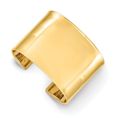14K Polished Cuff Bangle Bracelet
