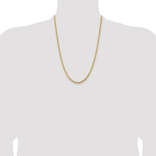 14K Solid Miami Cuban Link with Lobster Clasp Chain (Style DCU100-24)