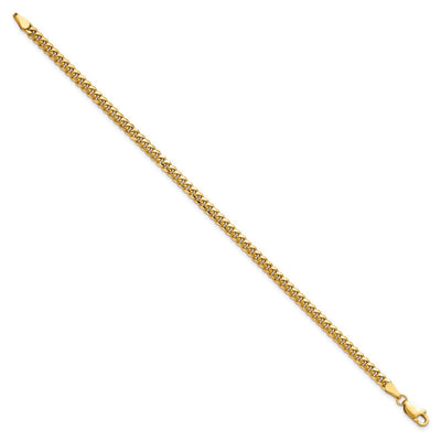14K Solid Miami Cuban Link with Lobster Clasp Bracelet, 7 x 3.5mm