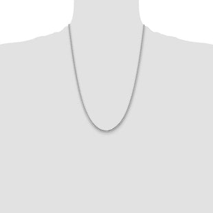 14k WG Solid Miami Cuban Chain (Style DCU100W-24)