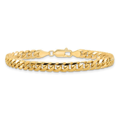 14K Solid Miami Cuban Link with Lobster Clasp Bracelet, 20 x 5mm