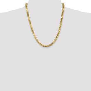 14K Solid Miami Cuban Link with Lobster Clasp Chain (Style DCU180-22)