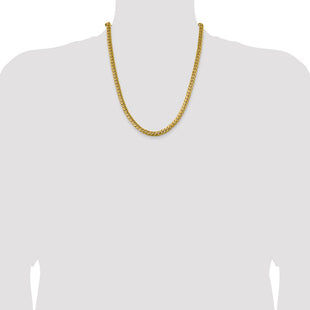 14K Solid Miami Cuban Link with Lobster Clasp Chain (Style DCU200-22)
