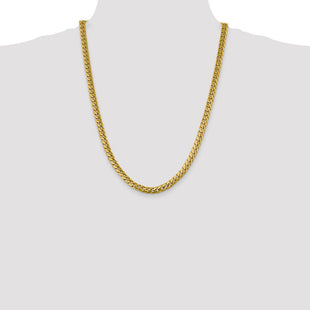 14K Solid Miami Cuban Link Chain with Lobster Clasp (Style DCU200-24)