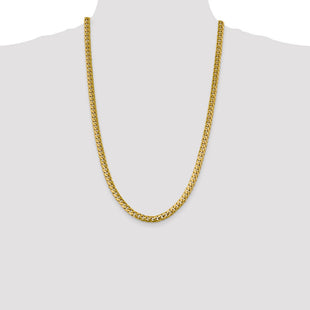 14K Solid Miami Cuban Link with Lobster Clasp Chain (Style DCU200-26)